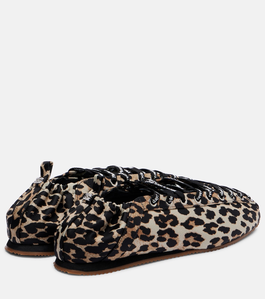  Ganni Ganni Leopard-print Ballet Flats 
