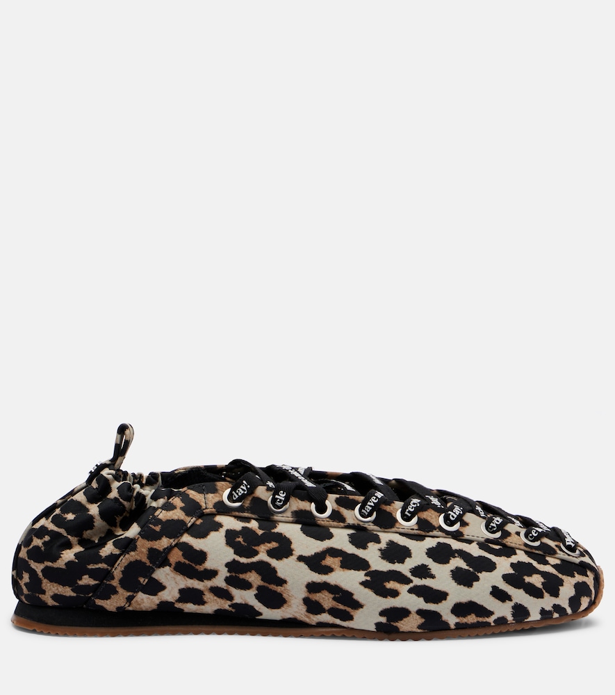  Ganni Ganni Leopard-print Ballet Flats 