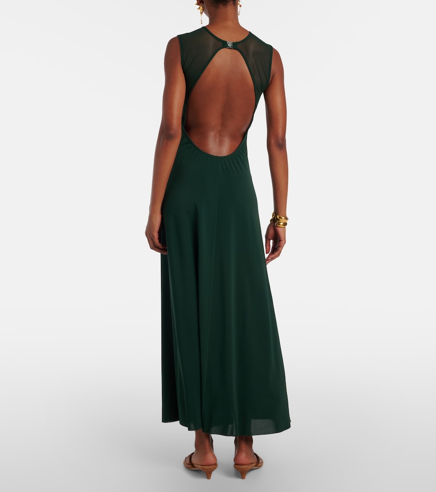  Eres Eres Vestido Largo Scene De Jersey Con Malla 