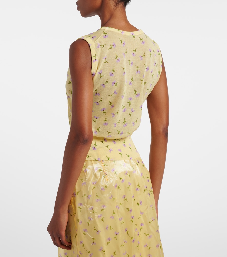  Jil Sander Jil Sander Floral Cotton-blend Top 