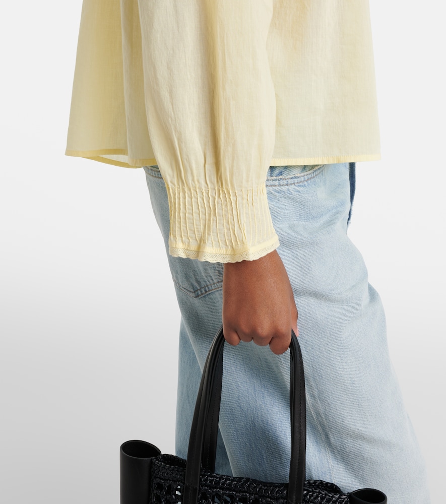  Velvet Velvet Byrdie Lace-trimmed Cotton Blouse 