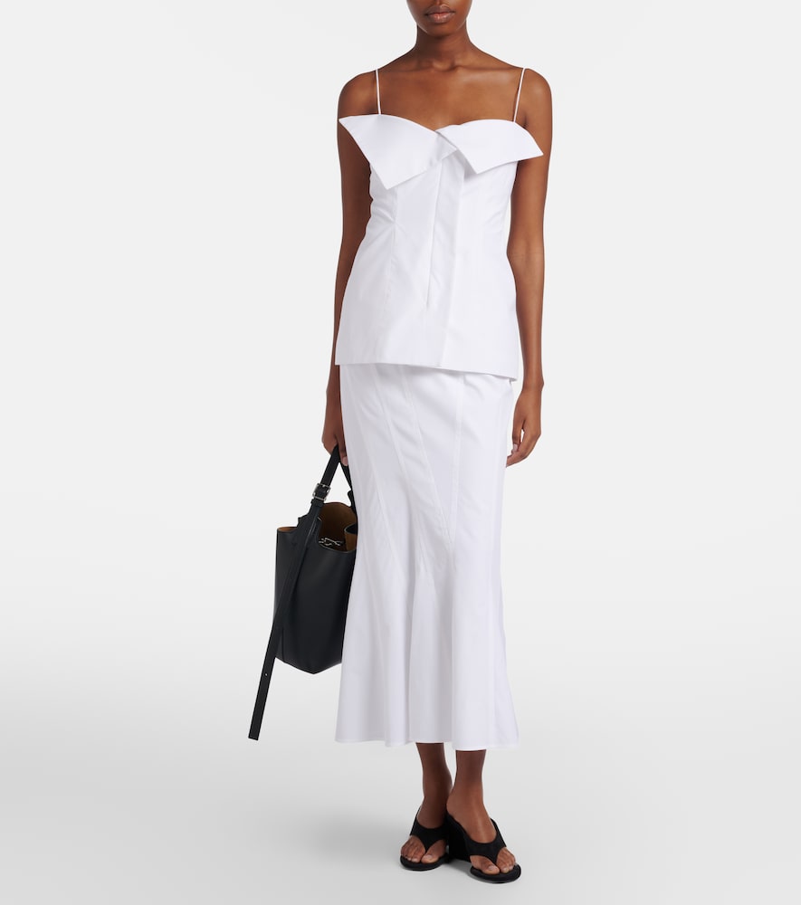 Fforme Ora cotton poplin midi skirt