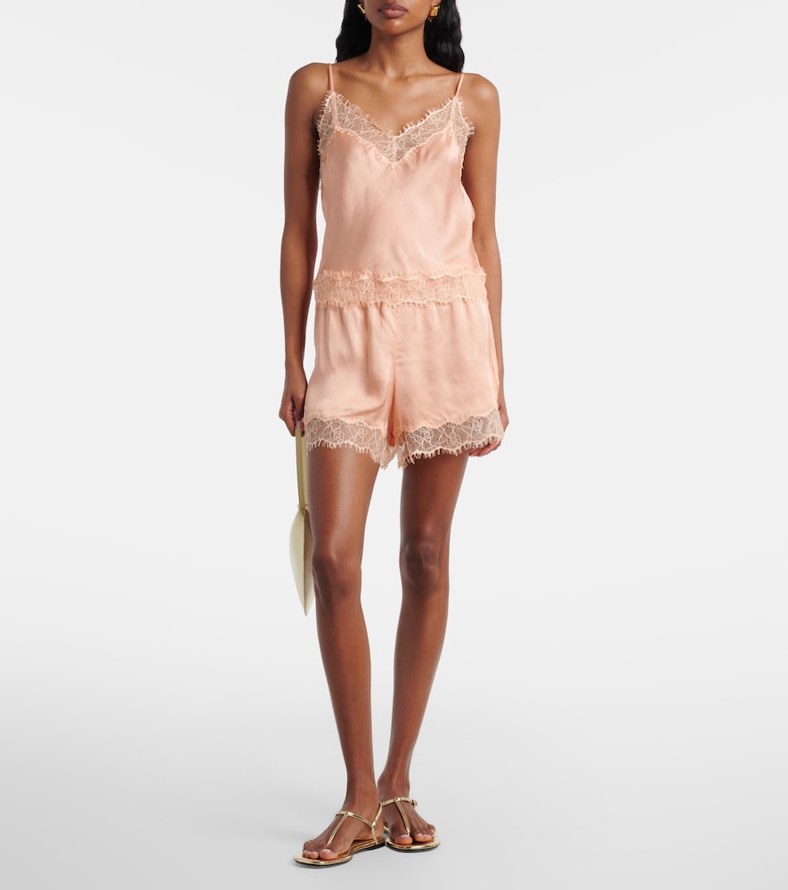 Zely Lace-Trimmed Satin Camisole