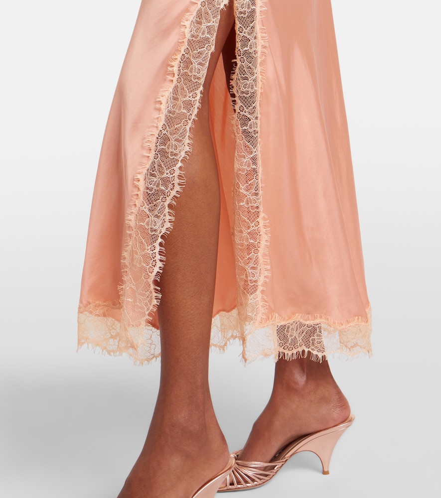 Lace-Trimmed Midi