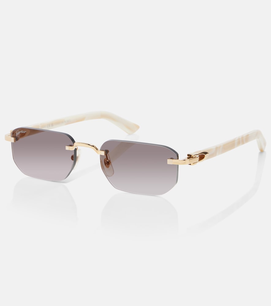  Cartier Eyewear Collection Cartier Eyewear Collection Signature C Rectangular Sunglasses 