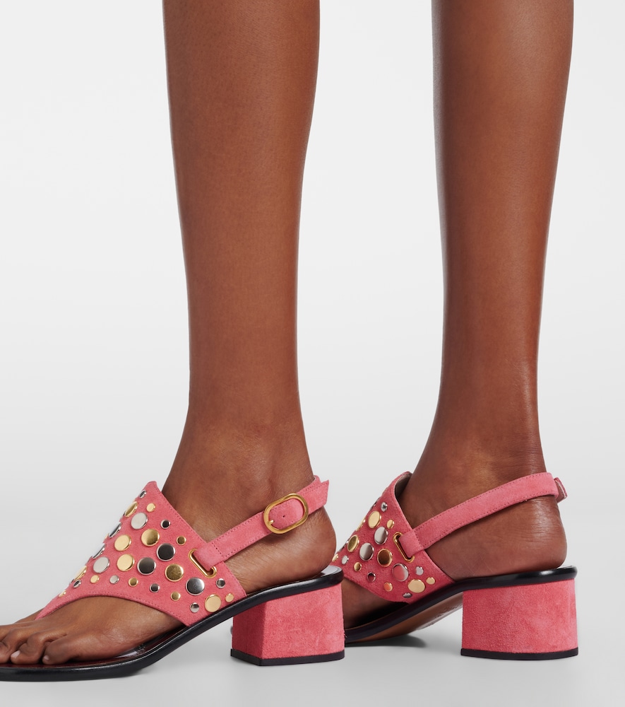 Valentino Garavani Resort studded suede thong sandals