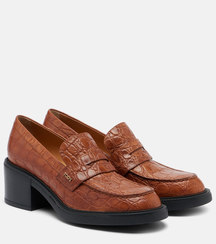 Loafer-Pumps aus Leder