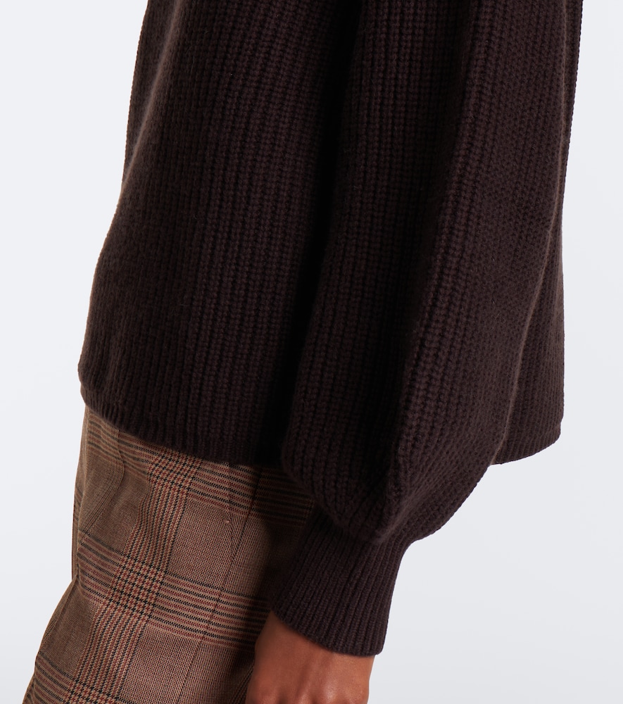 Ribbed-Knit Wool And Cashmere Sweater