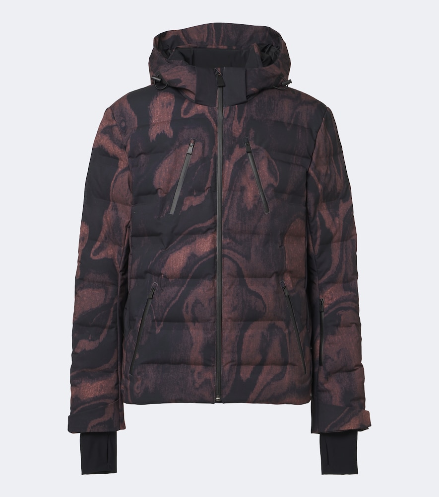 Nuke Printed Hooded Down Ski Jacket