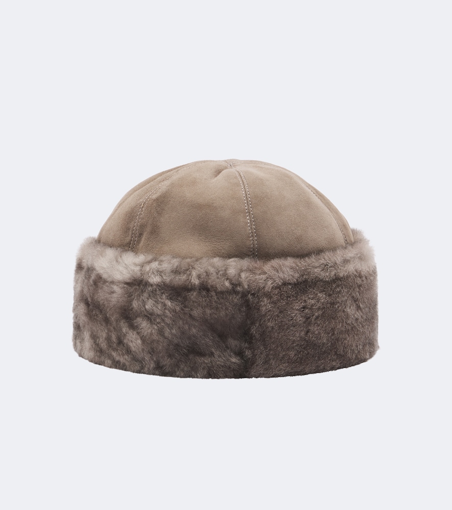 Hut Toki aus Veloursleder und Shearling