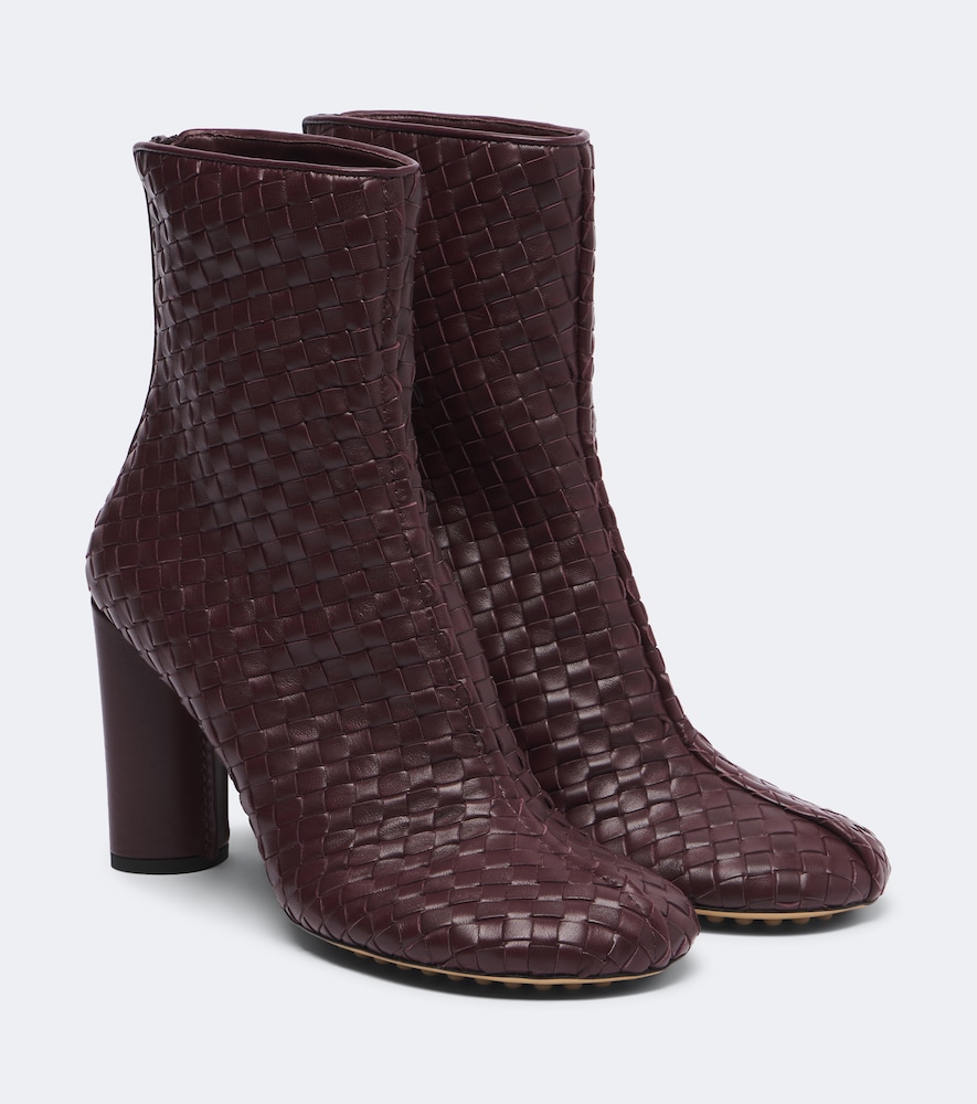 Ankle Boots Intrecciato aus Leder