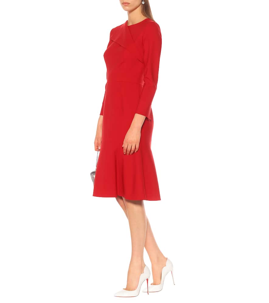 Stretch wool midi dress by Oscar de la Renta