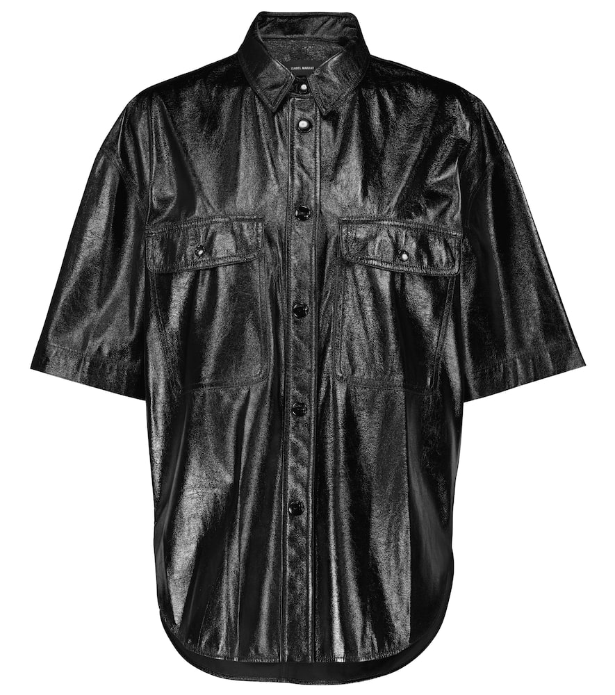 Gilina faux leather shirt