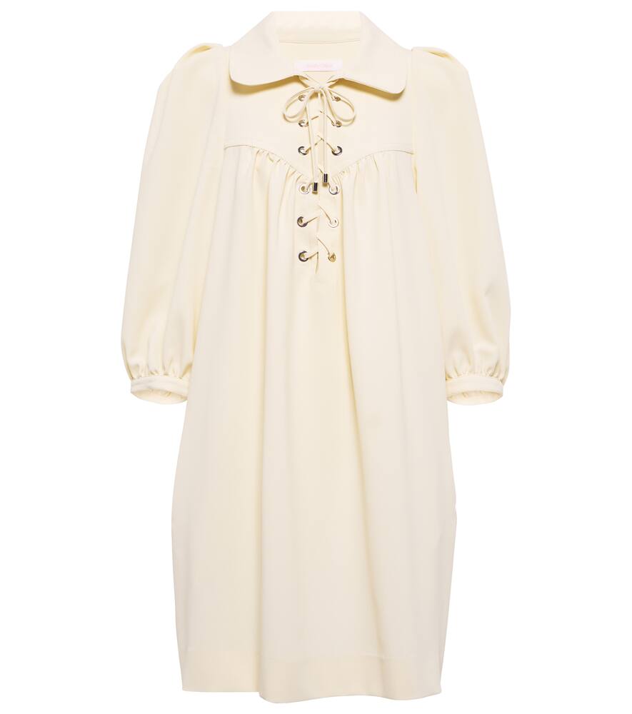 Lace-up crÃªpe minid...