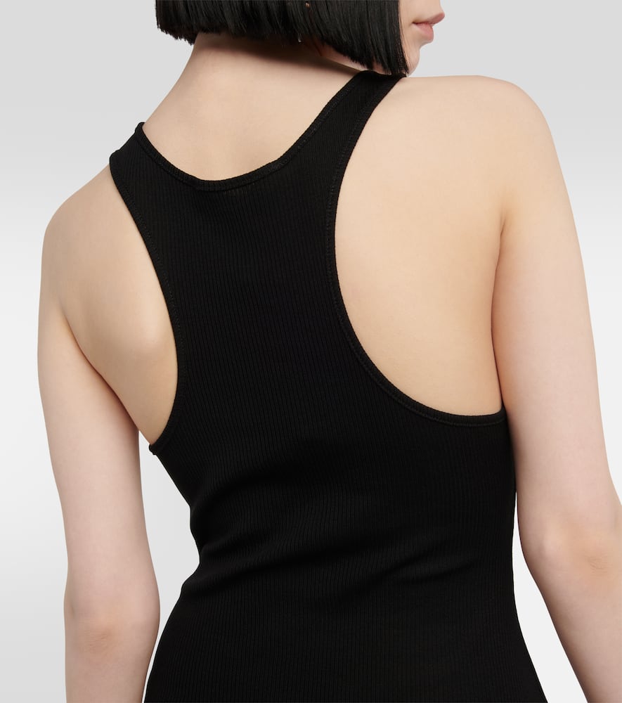 Y/PROJECT RIBBED-KNIT COTTON MAXI DRESS