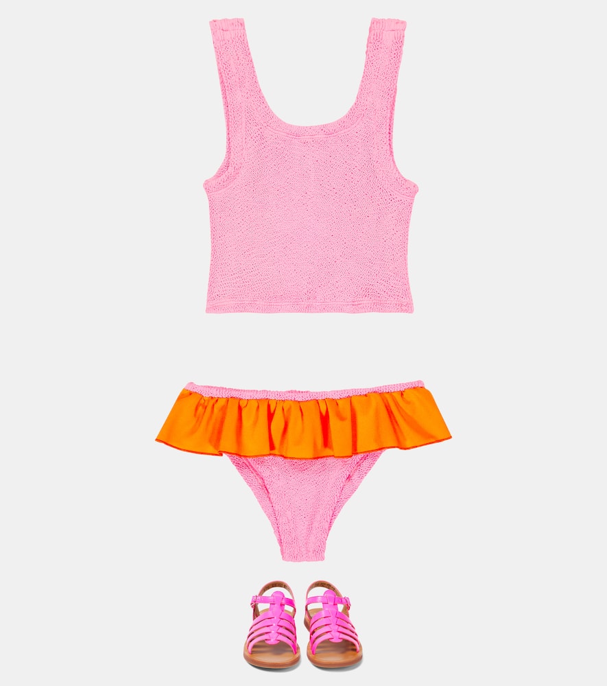 Hunza G Olive Bikini In Bubblegum Orange