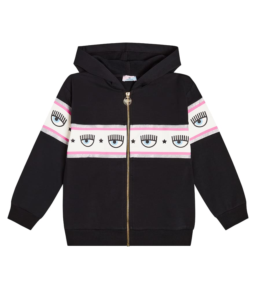 Monnalisa x Chiara Ferragni printed cotton-blend jersey hoodie