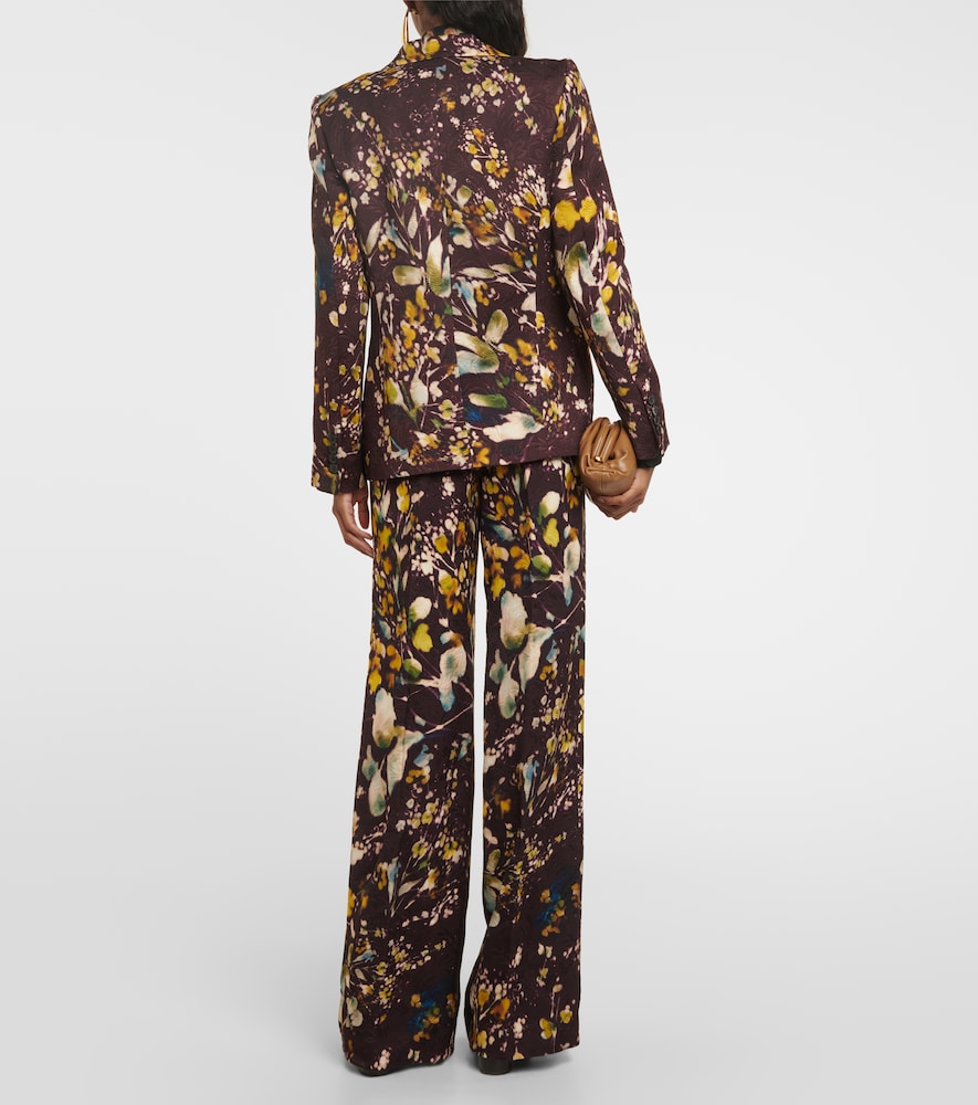  Dries Van Noten Dries Van Noten Floral Double-breasted Blazer 