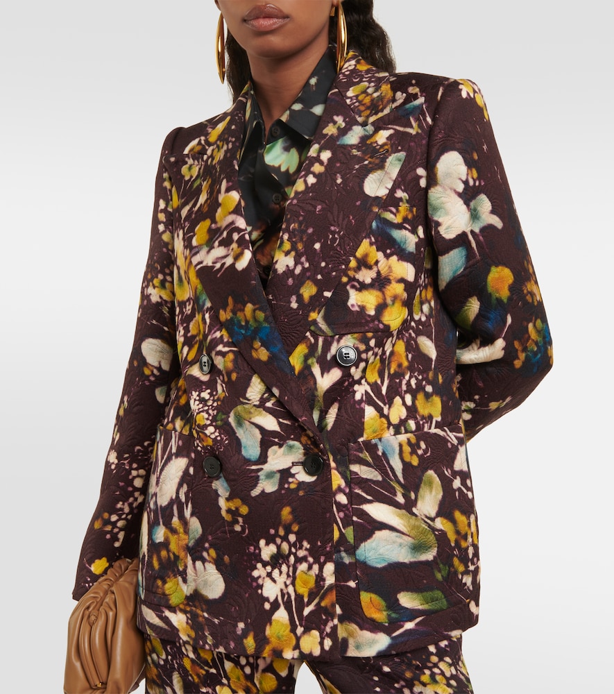 Dries Van Noten Dries Van Noten Floral Double-breasted Blazer 