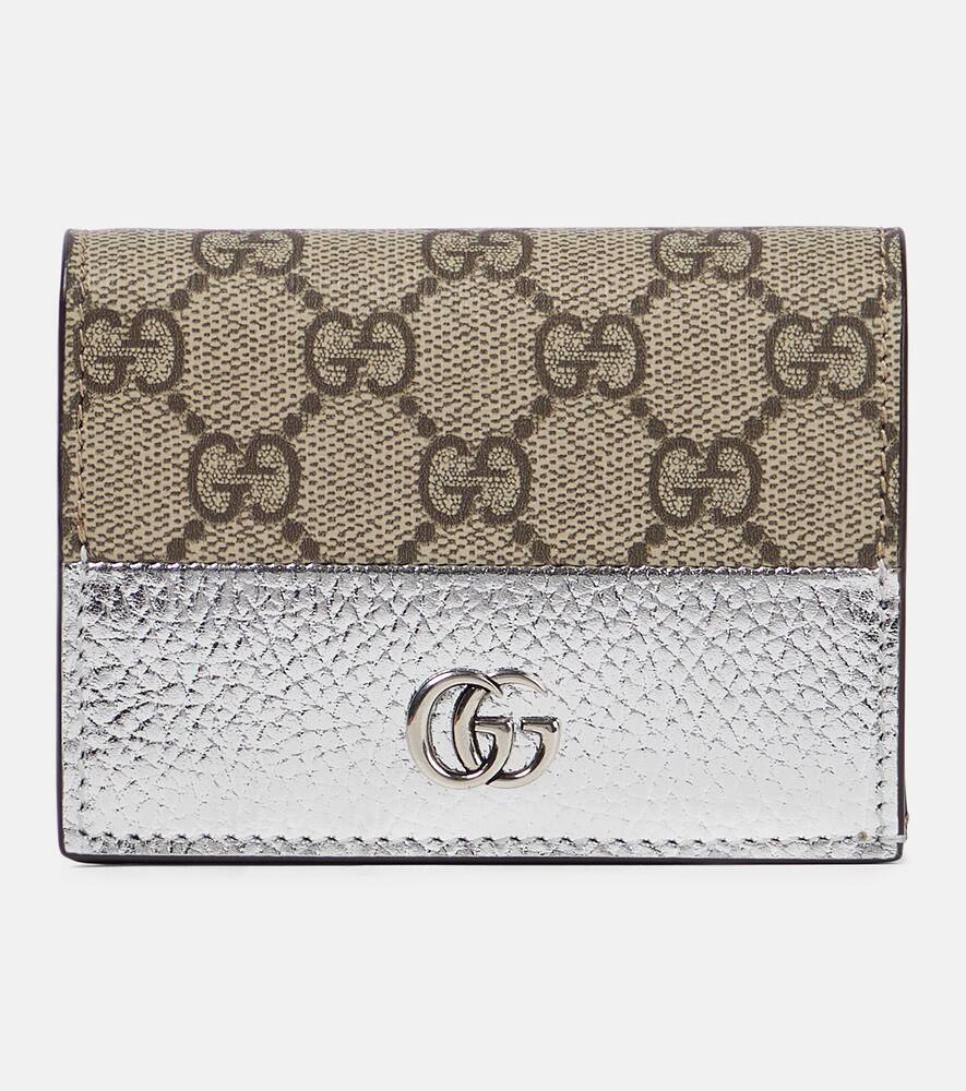 Gucci GG Marmont leather and canvas card case