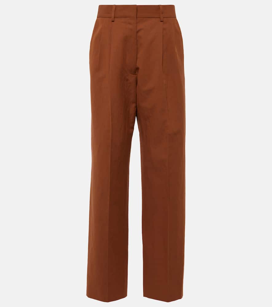 Blazé Milano Fox cotton and linen wide-leg pants
