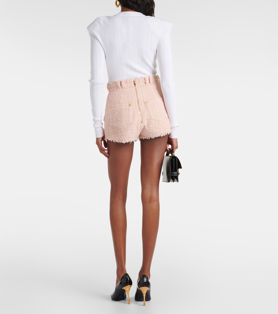  Balmain Balmain High-rise Tweed Shorts 