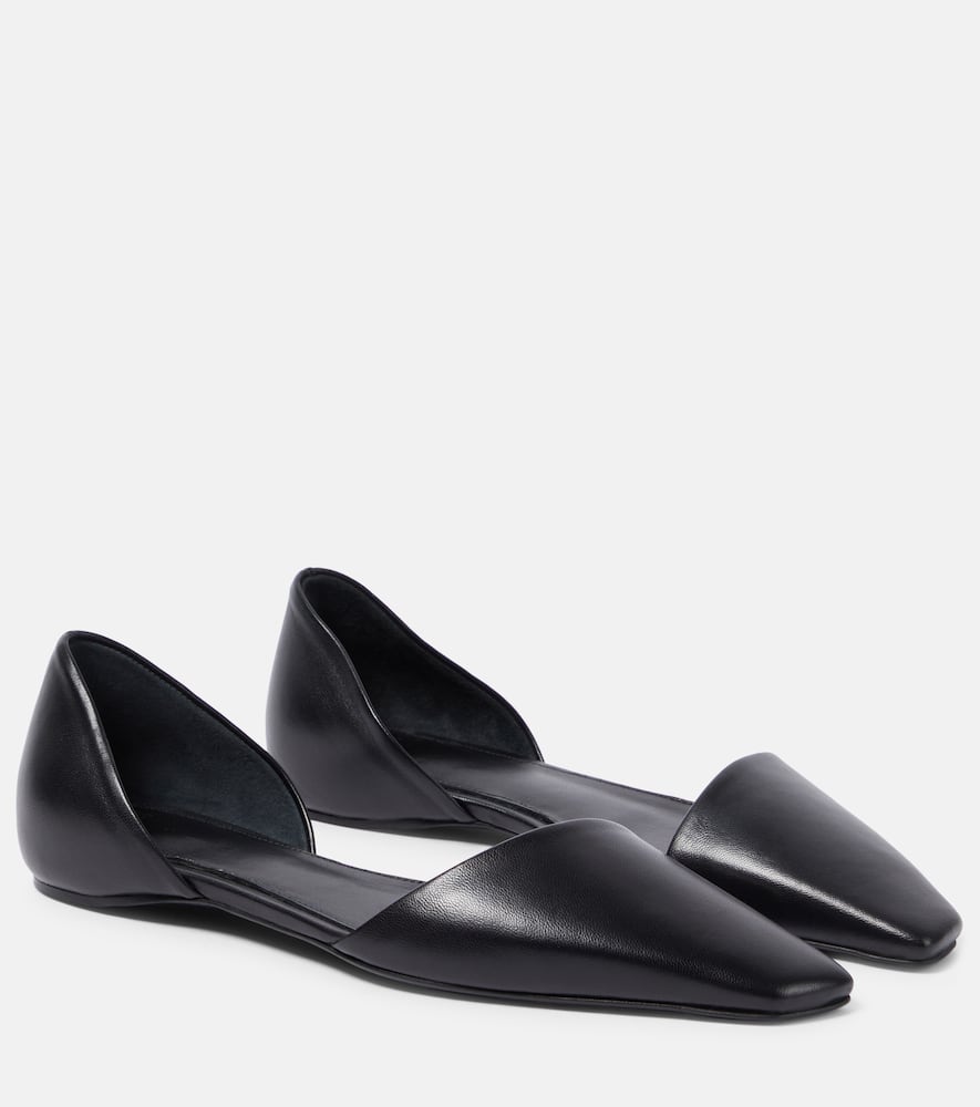 The Asymmetric D'Orsay leather flats