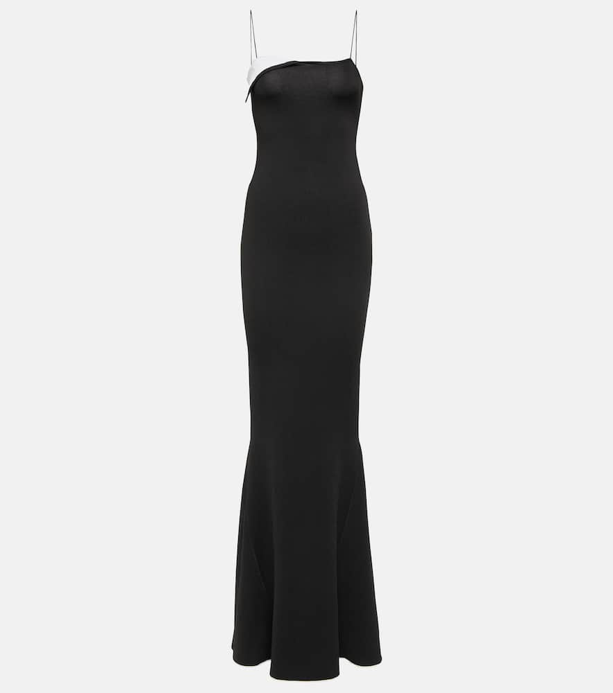 Shop Jacquemus La Robe Aro Gown In Black