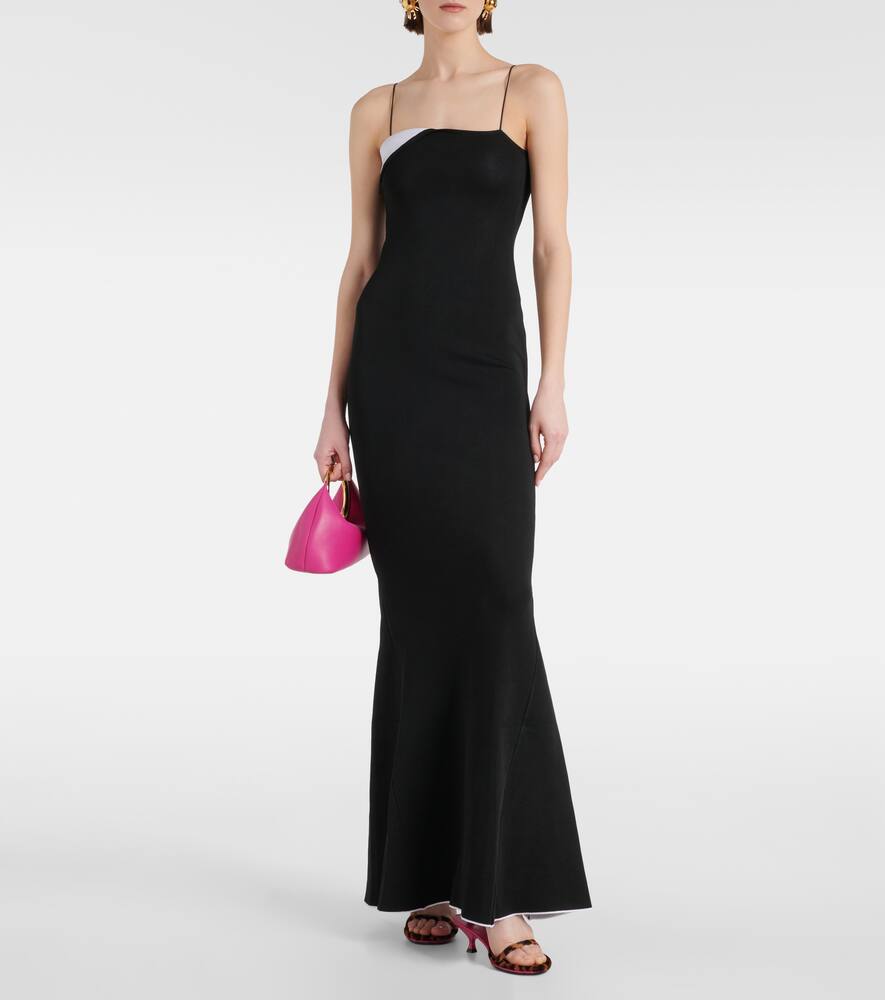 Shop Jacquemus La Robe Aro Gown In Black