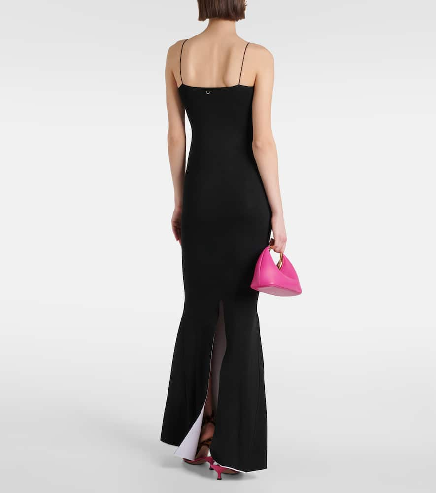 Shop Jacquemus La Robe Aro Gown In Black