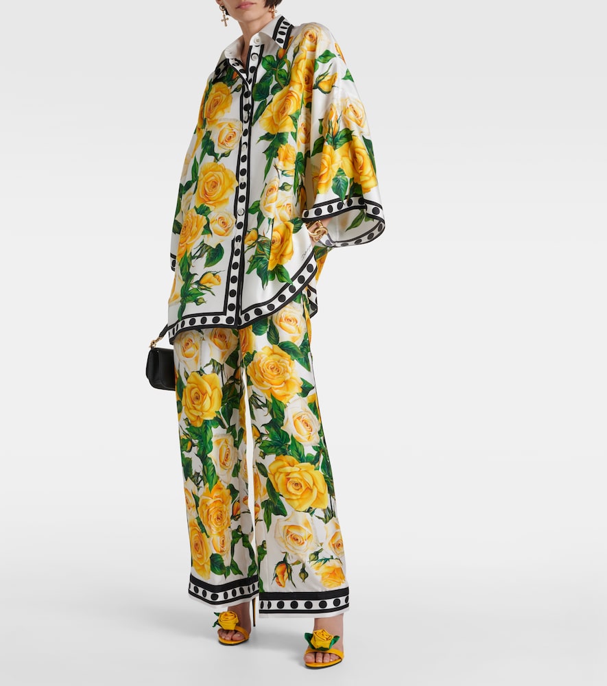  Dolce&gabbana Dolce&gabbana Oversized Floral Silk Shirt 