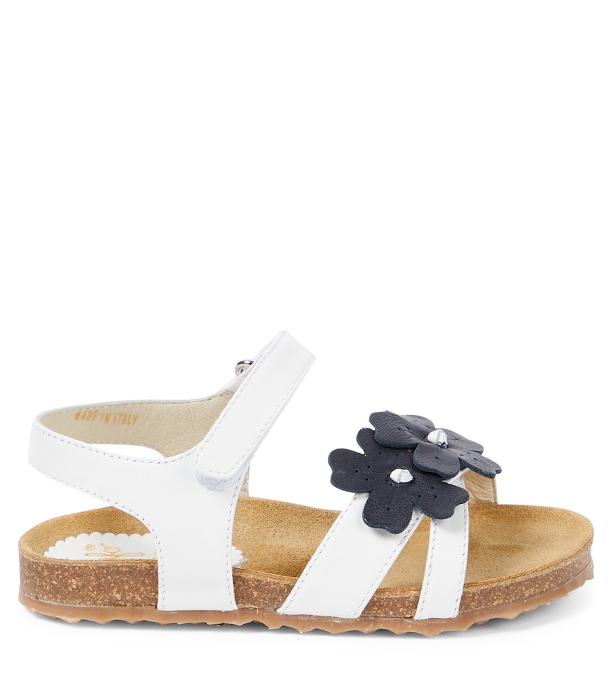  Il Gufo Il Gufo Floral-appliquã© Leather Sandals 