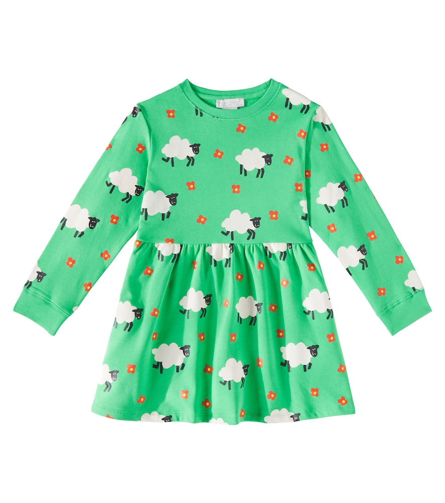 Stella McCartney Kids Printed cotton fleece dress　ステラ マッカートニー キッズ プリント コットン フリース ドレス Stella