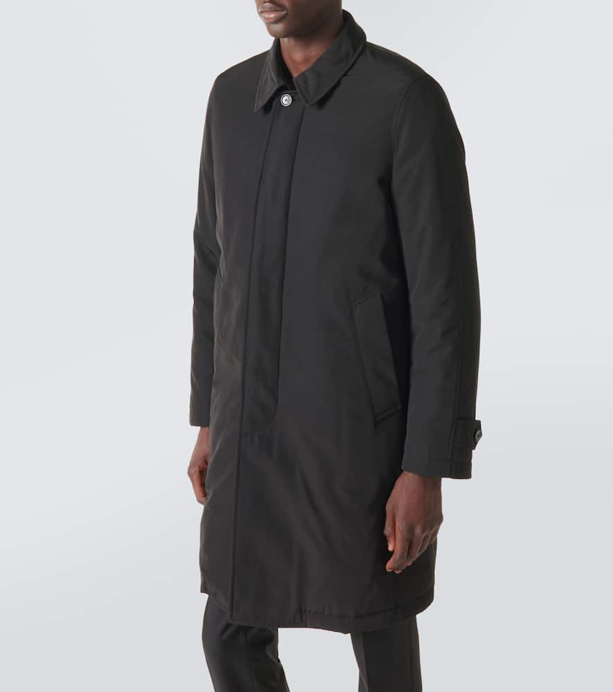 Tom Ford Faille Down Raincoat In Black