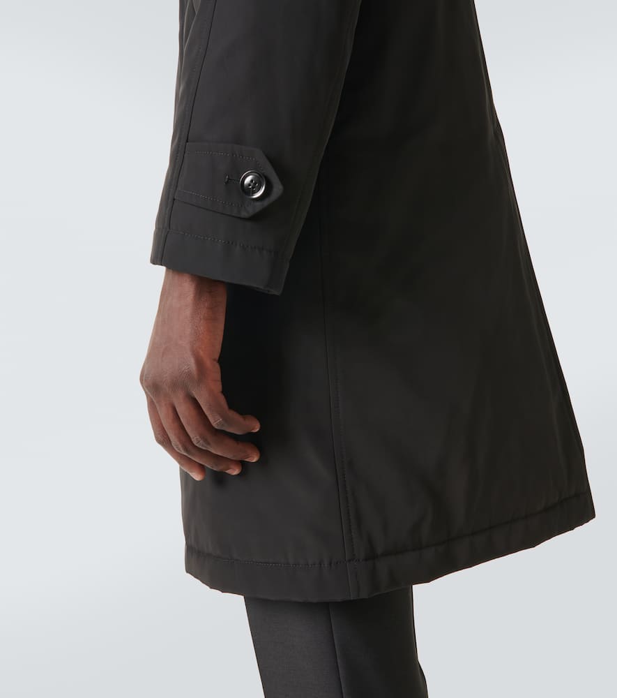Tom Ford Faille Down Raincoat In Black