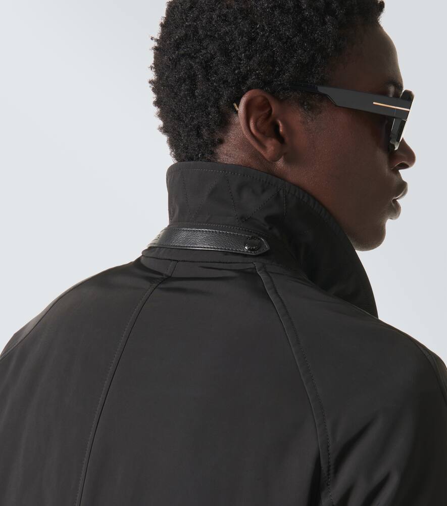 Tom Ford Faille Down Raincoat In Black