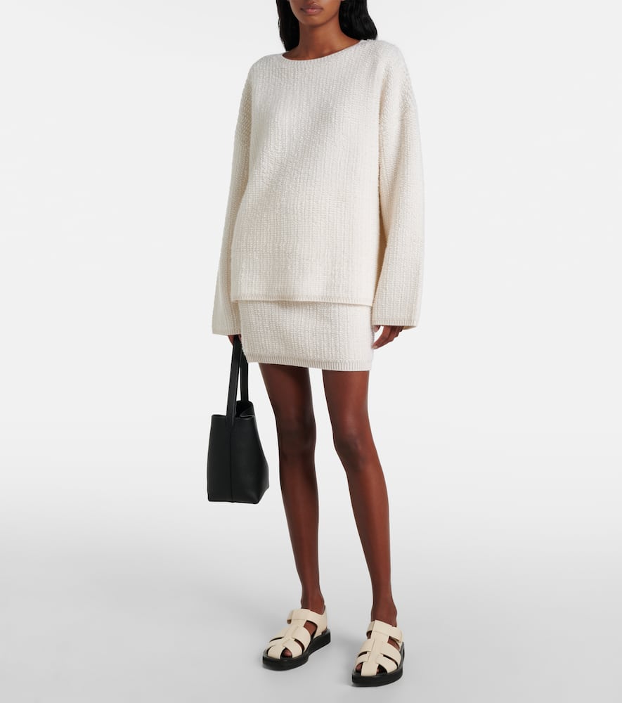 Lisa Yang Elsa Cashmere Sweater In White