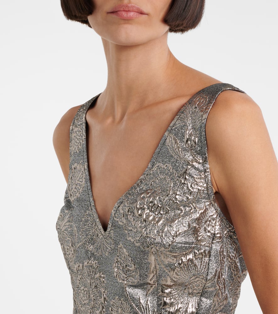 TOTÊME FLORAL BROCADE COCKTAIL DRESS