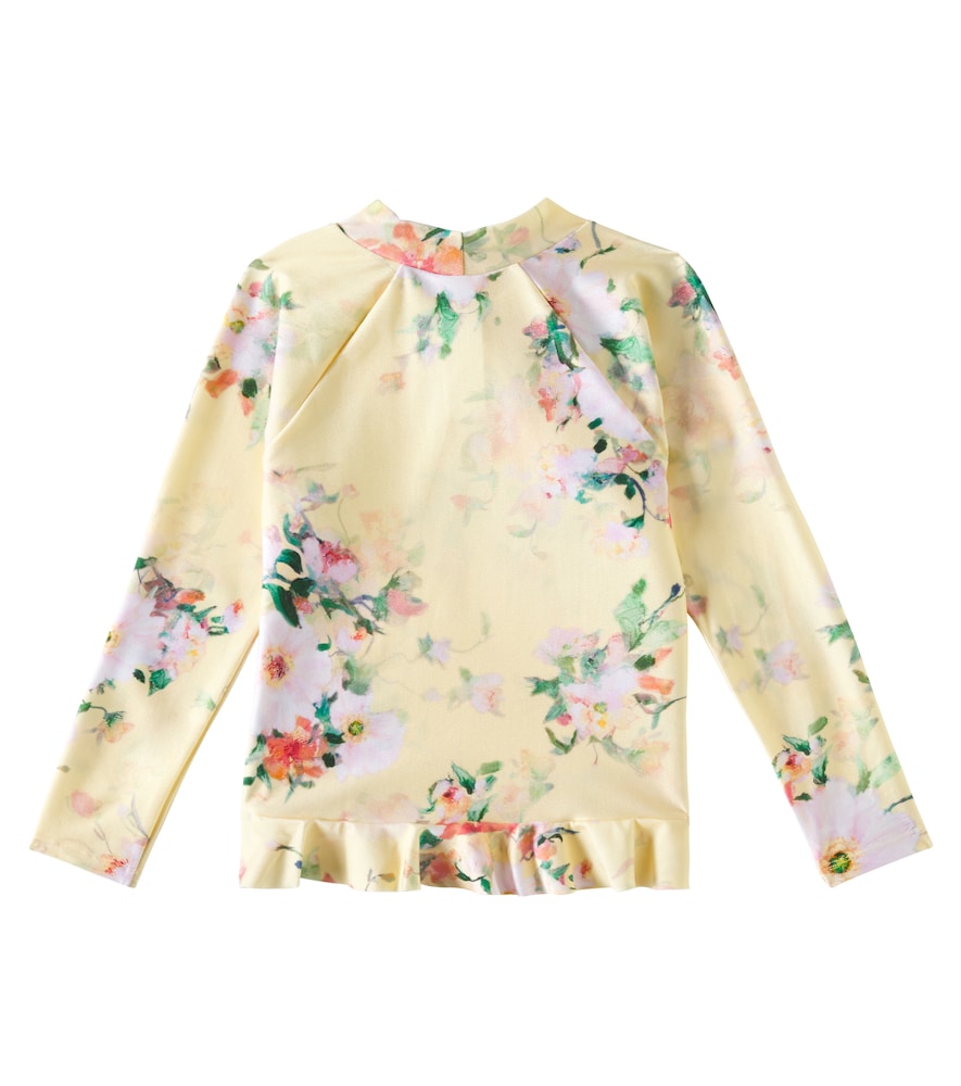  Zimmermann Kids Zimmermann Kids Everley Floral Rashguard Swimsuit 