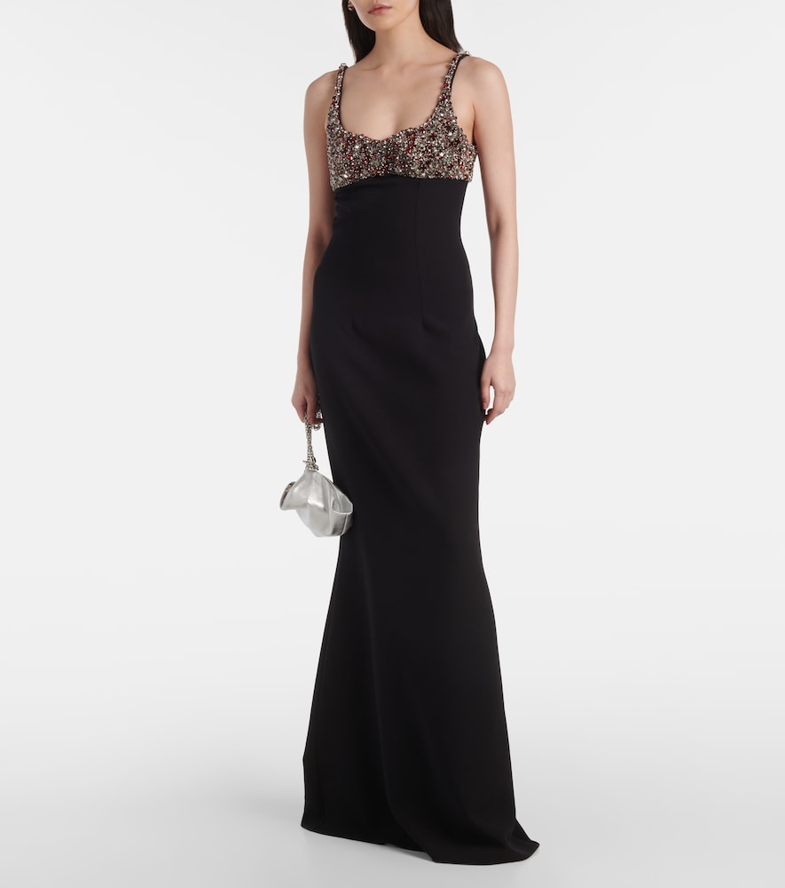  Safiyaa Safiyaa Robe Mit Kristallen 