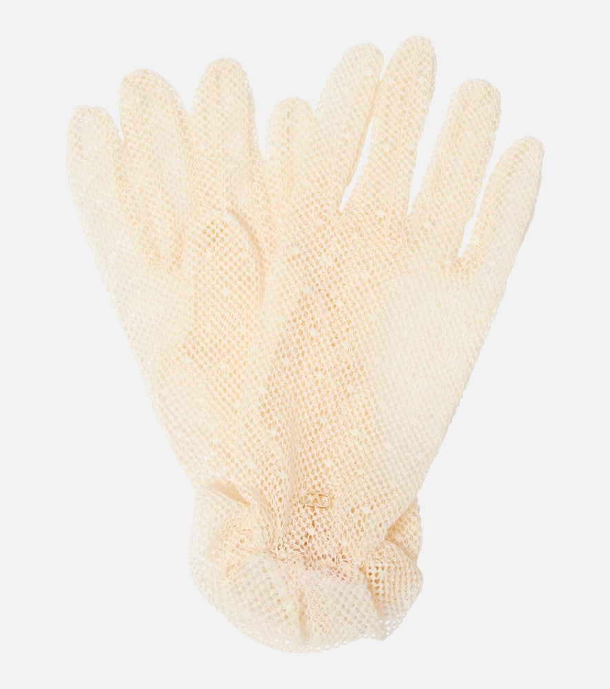 VLogo Signature tulle gloves