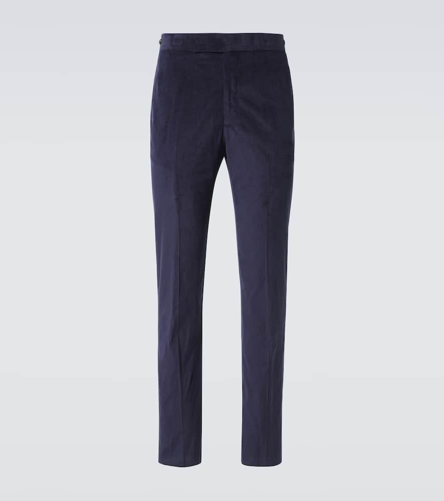 Gabriela Hearst Cotton Corduroy Straight Pants In Blue