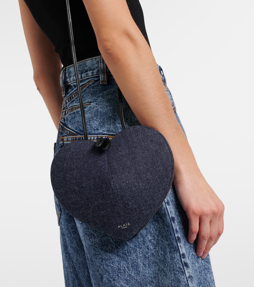  Alaia Alaïa Schultertasche Le Cœur Aus Denim 