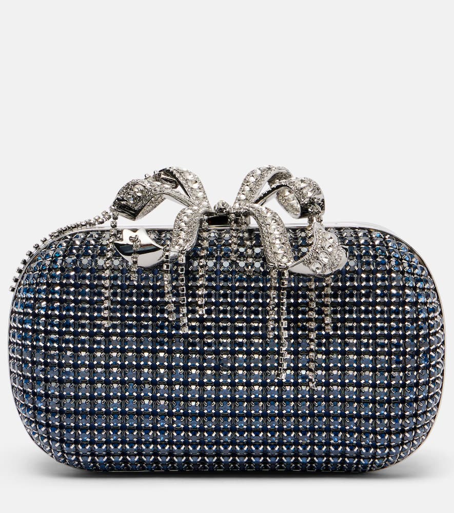 Crystal-embellished clutch