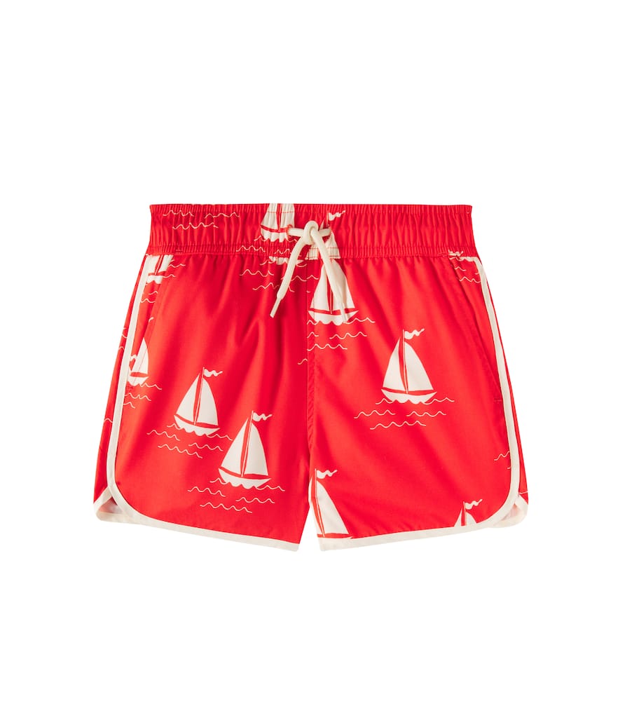 Mini Rodini Sailing Boats Swim Shorts In Multicoloured