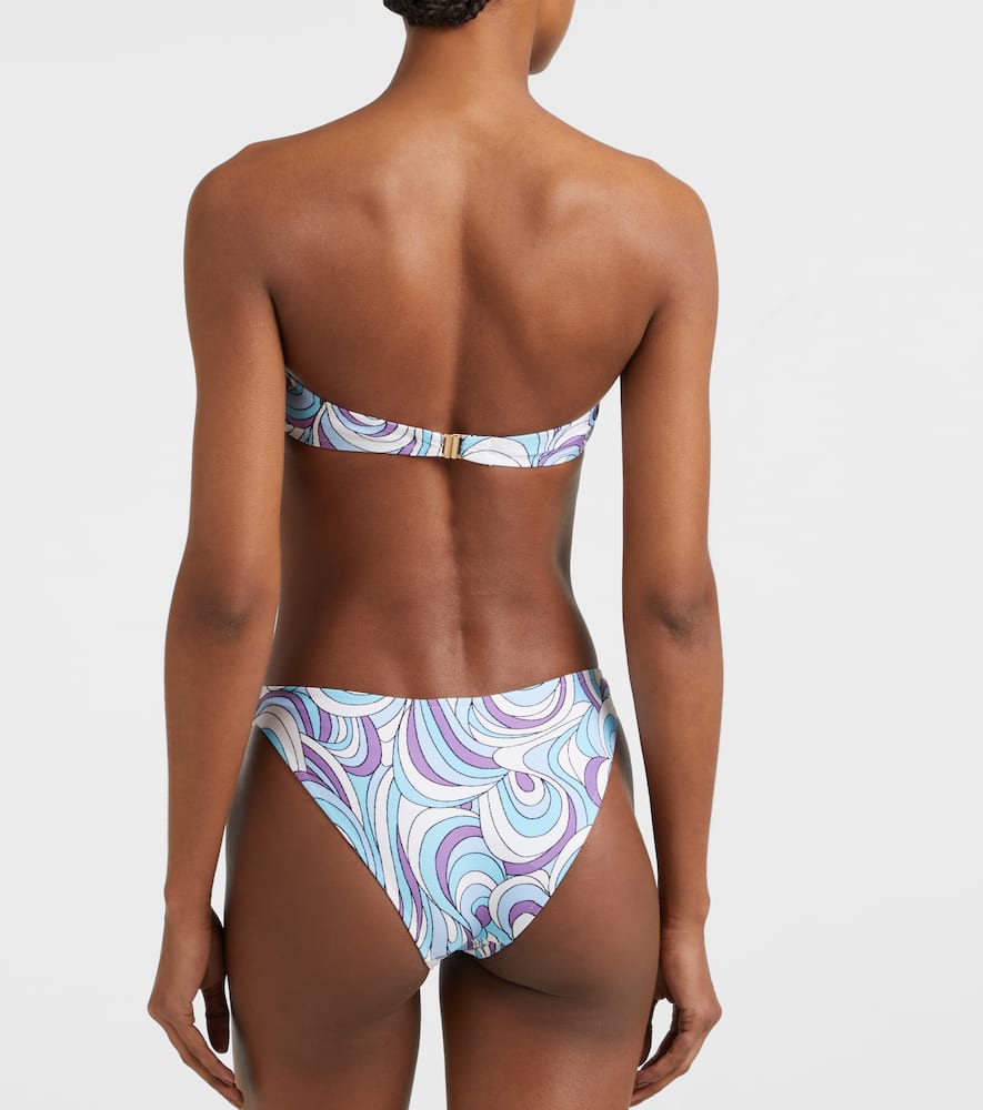 Melissa Odabash Istanbul Printed Bandeau Bikini Top In Blue