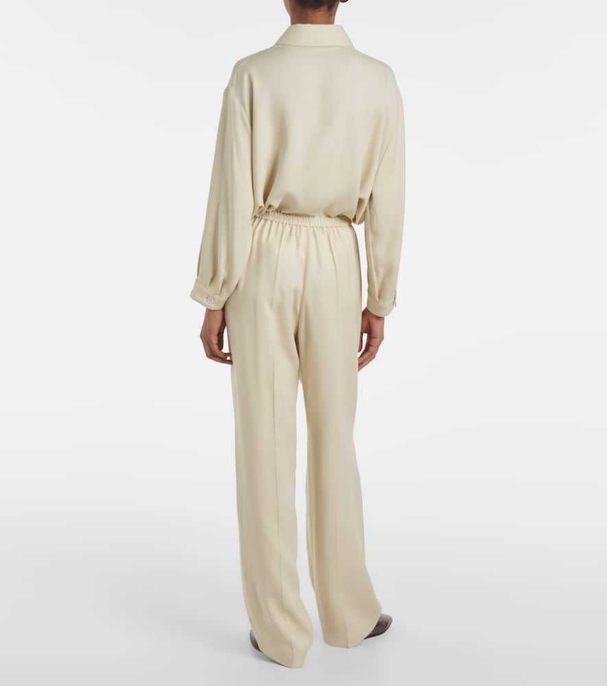 Joseph Tahiti Straight-leg Soft Viscose Trousers In Neutral