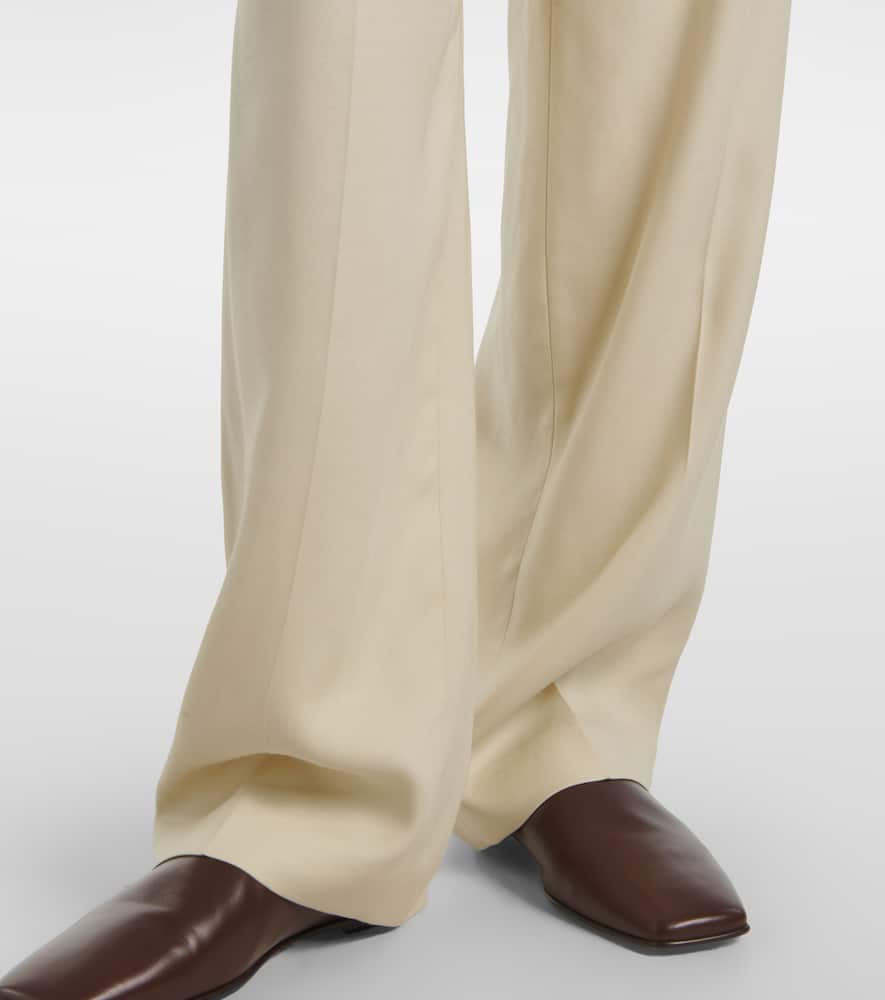 Joseph Tahiti Straight-leg Soft Viscose Trousers In Neutral
