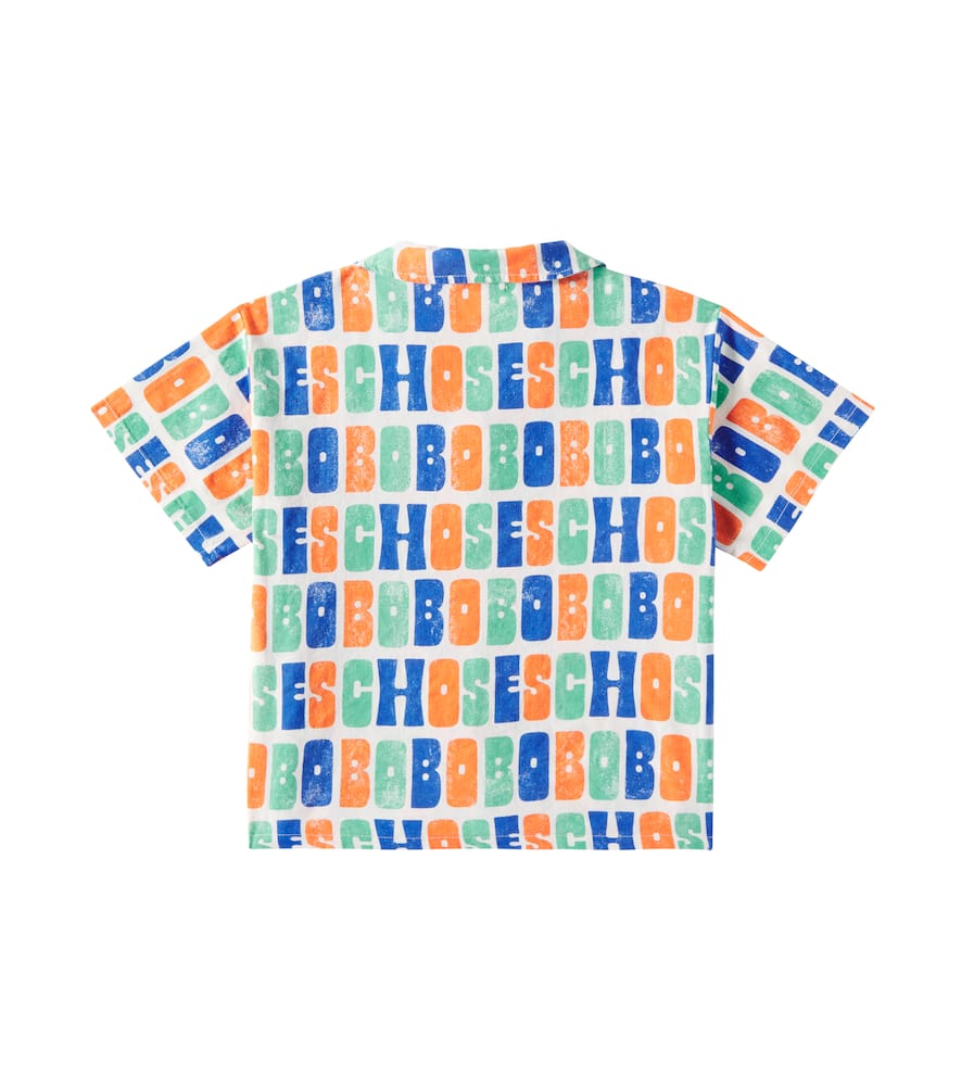 Bobo Choses Logo Printed Cotton Shirt In White