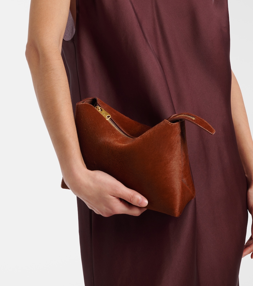 Khaite Lina Medium calf hair crossbody bag
